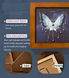 3D DIY Bead Embroidery Butterfly Home Decor Gift Tabletop Display Frame Kit(Include Embroidery Hoop)