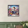 Fille Faite &Agrave; La Main-Compl&egrave;te Rond Diamant Peinture-40X40CM