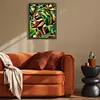 Green Girl Painting-11CT Stamped/Counted Cross Stitch 40*55cm/15.75*21.65in