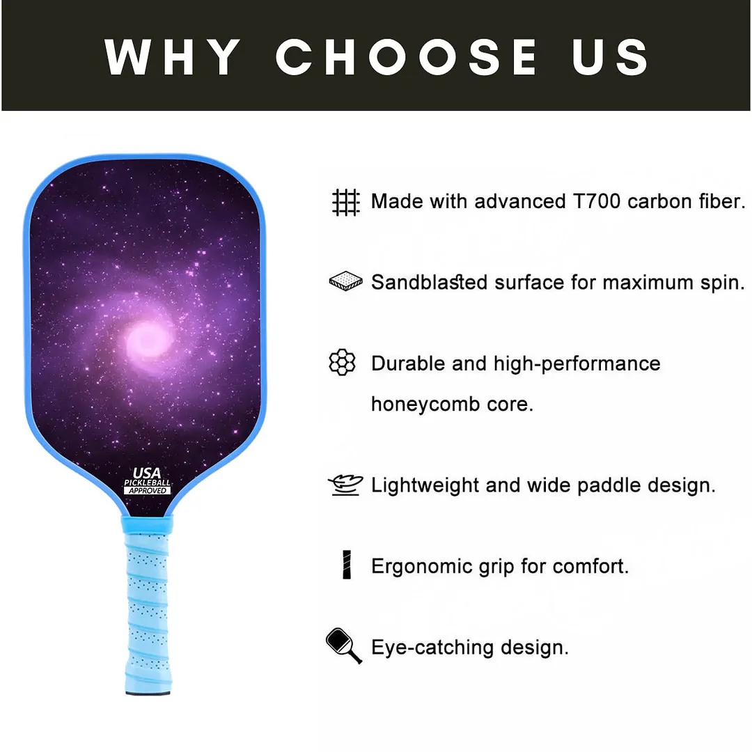 Original Paddle (16mm) T700 Sandblasted Carbon Fiber-Stellar Smash Paddle