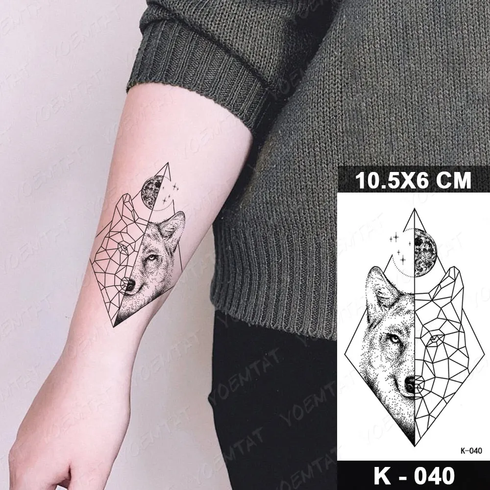 Waterproof Temporary Tattoo Stickers Nun Maria Prajna Diablo Old School Flash Tatto Arm Chest Body Art Fake Tattoos Women Men
