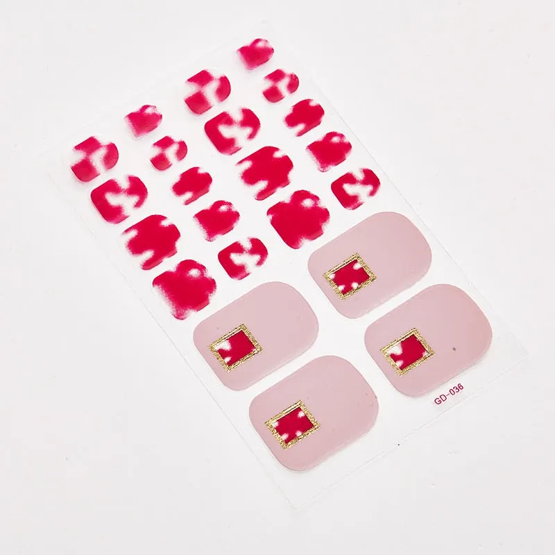 22 Tips/Sheet Shiny Nail Decoration Nail Adhesive Nail Accesoires Nail Art Decoration Nailart Sticker Adesivos Nail Tape