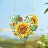 Diamond Painting Love Sunflower Wreath Pendant