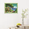 Seaside - 14CT Stamped Cross Stitch Kit(36x29cm)
