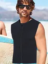 Men Wetsuit Top 3mm Neoprene Wetsuit Vest Elastic Swim Vest for Swimming Diving