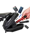 0.8L Bicycle Saddle Bag Reflective MTB Road Bike Seat Bag for Outdoor Cycling