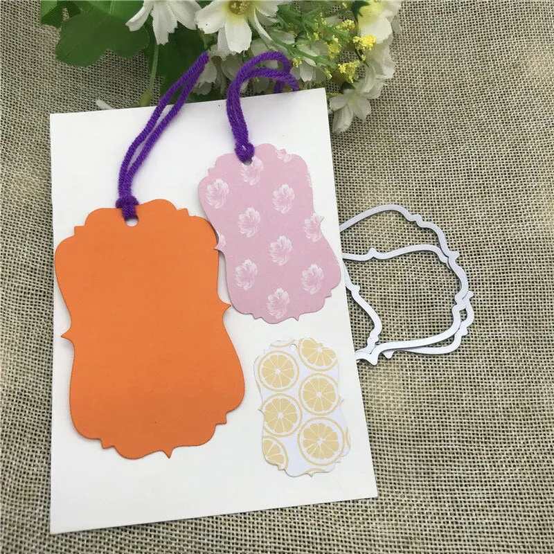 Tag set Lace frame Metal Cutting Dies Stencils For DIY Scrapbooking Decorative Embossing Handcraft Die Cutting Template