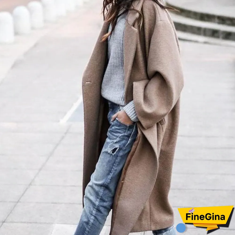 Women Long Outerwear Warm Fashion Coat