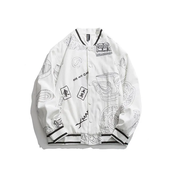 Letterman Jacket Outfit Senior Jackets Varsity Baseball Coat Autumn Loose Casual Jacket