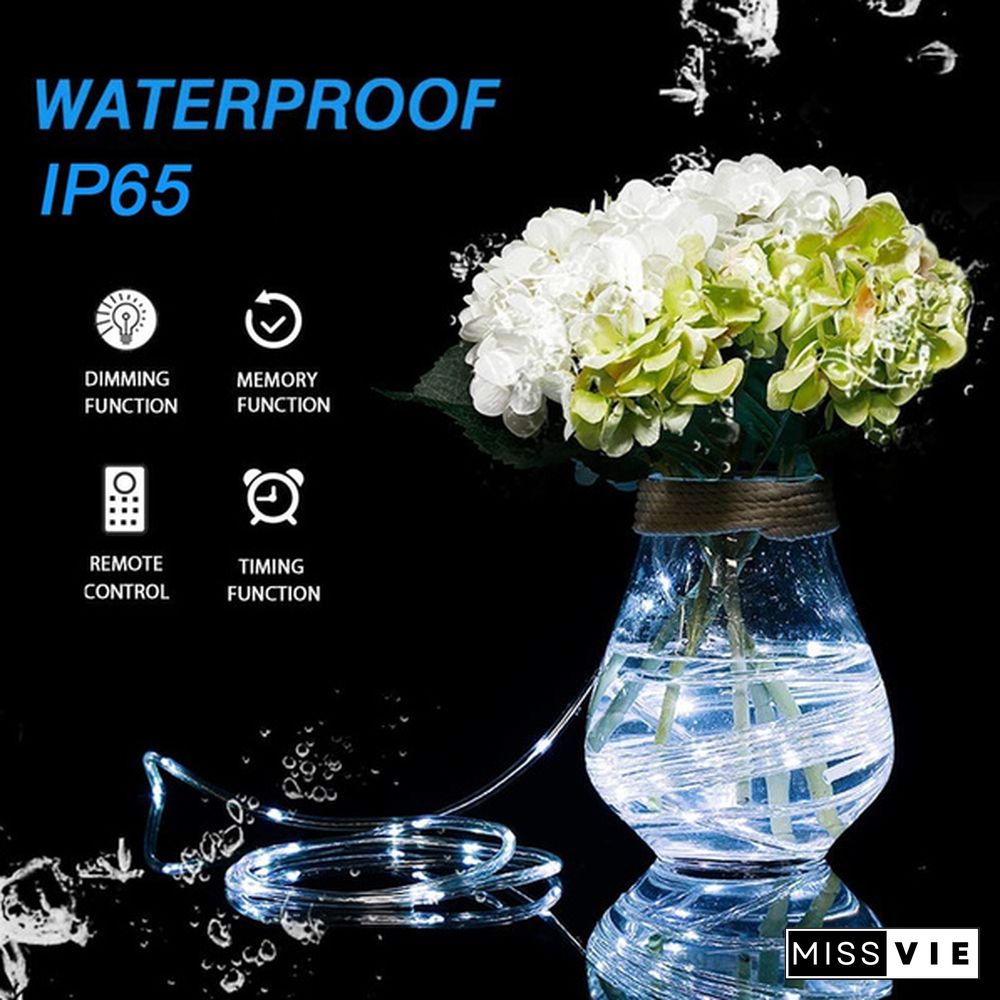 66ft Rope Lights 16 Colors Outdoor String USB Waterproof Fairy Light Remote Control Garden Wedding Christmas Decorations