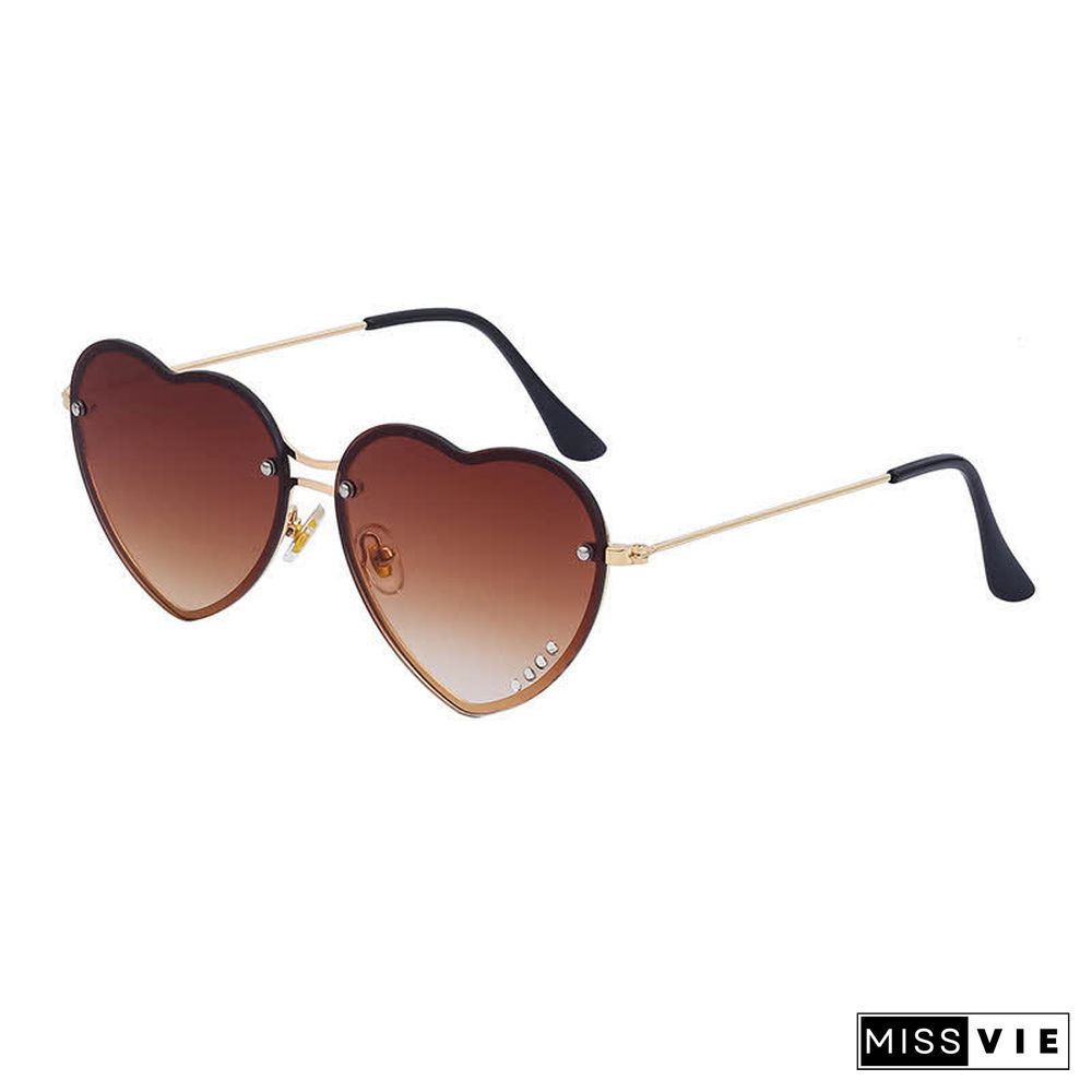 Love Heart Design Gradient Color Sunglasses