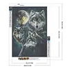 Loup - Rond Diamant Peinture-40*55Cm