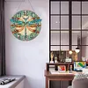 Diamond Painting Wooden Dragonfly Hanging Clock Kit