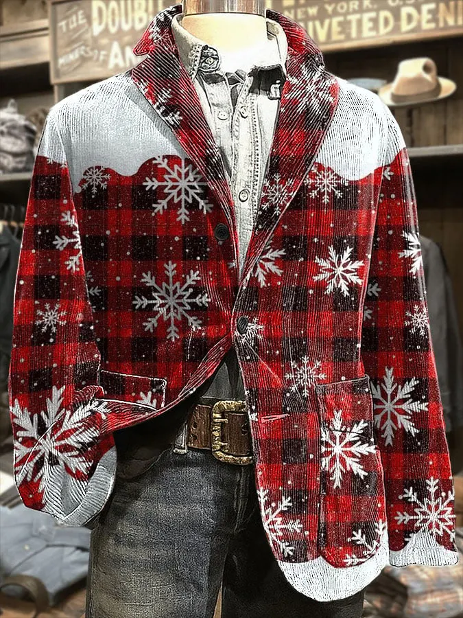 Men's Retro Christmas Casual Blazer 