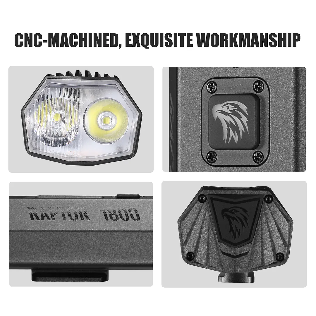 Raptor-1800 Gaciron Ultra High Lumen Bike Front Light