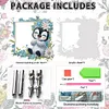 Acrylic Special Shape Flower and Penguin Diamond Painting Picture Frame Kit