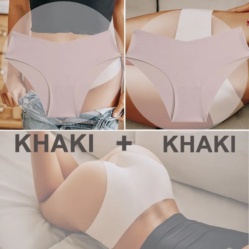 FINETOO 2PCS/Set Women Seamless Panties Lingerie M-XXL Breathable Woman Underwear Sexy Femme Underpants Girls Panty  Plus Size