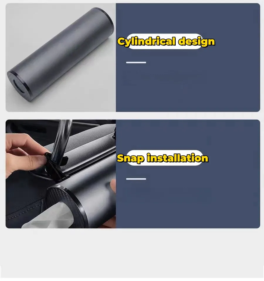 High-grade paper box in the car can be hung with metal cylinder
