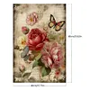 Vintage Butterfly Peonies-Paint by Numbers Acrylic Painting 40*60CM(Poster style）