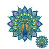 Diamond Painting Double-Layer Peacock Mandala Refrigerator Magnet 360 Rotating Magnetic Refrigerator Sticker