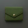 Short wallet made of top-grain cowhide, multi-functional color-blocked wallet, document holder, and card holder
