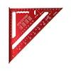 7 Inch Triangle Ruler Aluminum Alloy Metric Imperial Angle Ruler Carpenter Tools