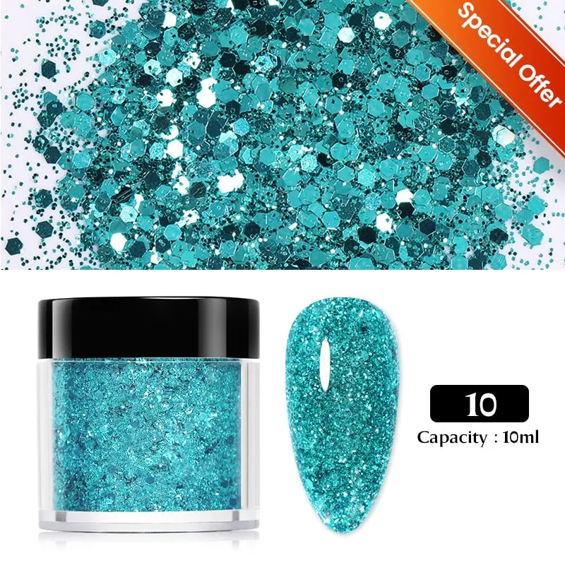 Iridescent 3D Ultrathin Sequins Nail Glitter Flakes Slices Purple White Sparkly DIY Tips Dazzling Paillette Nail Art Decorations