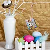 (US Local)PET Double Sided Special Shaped Easter Alphabet DIY Diamond Painting Keychain