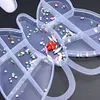 Dessin anim&eacute; diamant peinture perceuse bo&icirc;te de perle &eacute;tui de rangement bricolage &eacute;tui transparent (papillon)