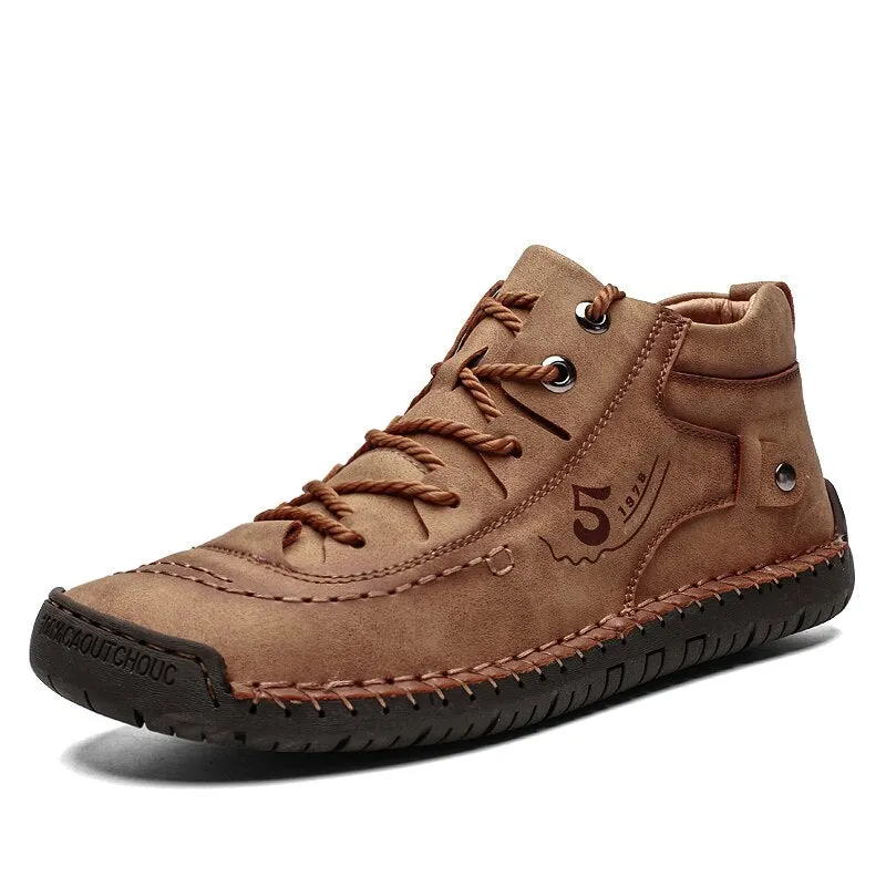 2020 New Men Casual Shoes Handmade Leather Loafers Comfortable Men's Shoes Quality Split Leather Flat Moccasins Men Sneakers