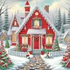 (US Local)4pack Xmas House-Special Shaped Diamond Painting Kit(30x30cm)