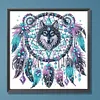 Dreamcatcher Wolf-Partial Special Shaped Diamond Painting 30*30CM