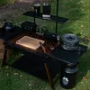 [US Local Warehouse] 2Pcs BBQ Picnic Table Plate Wooden IGT Table Extension Board for Outdoor Camping