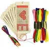 4Pcs Wooden Cross Stitch Bookmark 16*14cm
