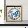 Diamond Painting Wooden Double-Sided Butterfly Ornaments Kit with Photo Frame Desktop