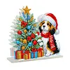 Acrylic Christmas Dogs Double Sided Diamond Painting Paper Towel Napkin Holder
