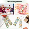 (US Local)4Pcs Special Shape Dragonfly 5D DIY Diamond Painting Bookmark Craft Kit
