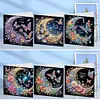 (US Local)6Pcs Moon Butterfly Diamond Painting Greeting Card Diamond Handmade Card