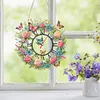 Diamond Painting Acrylic Flower Butterfly 5D Diamond Painting Wreath Clock
