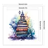 >SALE<Full Embroidery Eco-cotton Thread 11CT Printed Book Stack Cross Stitch 60x60cm