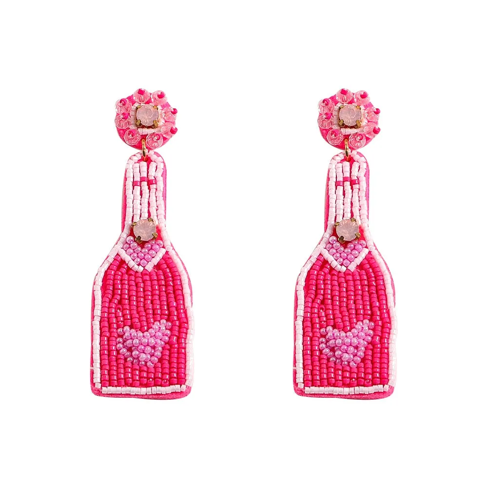 Dvacaman Bohemian Colourful Weave Beaded Flower Statement Drop Earrings Women Ethnic Handmade Seed Beads Dangle Earrings Jewelry