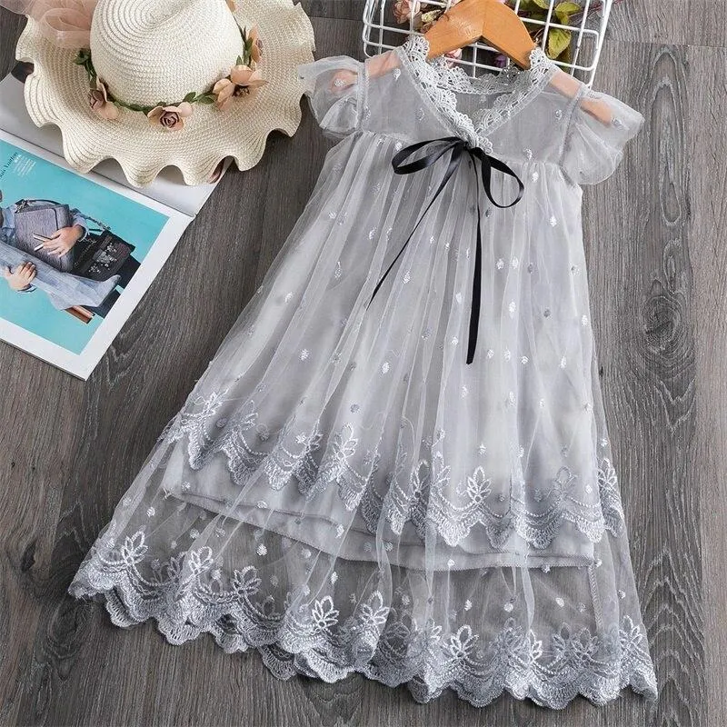 Floral Girls Clothing Children Baby Dresses for Girl Wedding Party Dress Princess Ceremony Prom Communion Gown Vestido Infantil