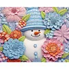 >SALE<5D DIY Partial Special Shaped Drill Diamond Painting Snowman-Green Decor 40x50cm