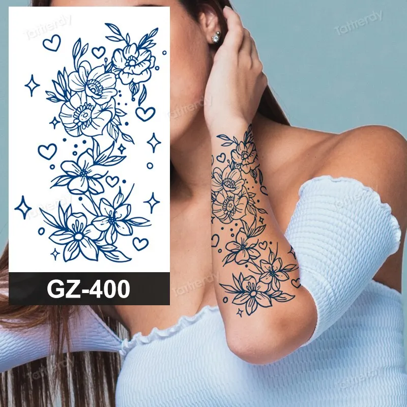 juice long lasting tatto sticker wings angel moon sun compass dragon fake tattoo waterproof transfer tatouage temporaire femme