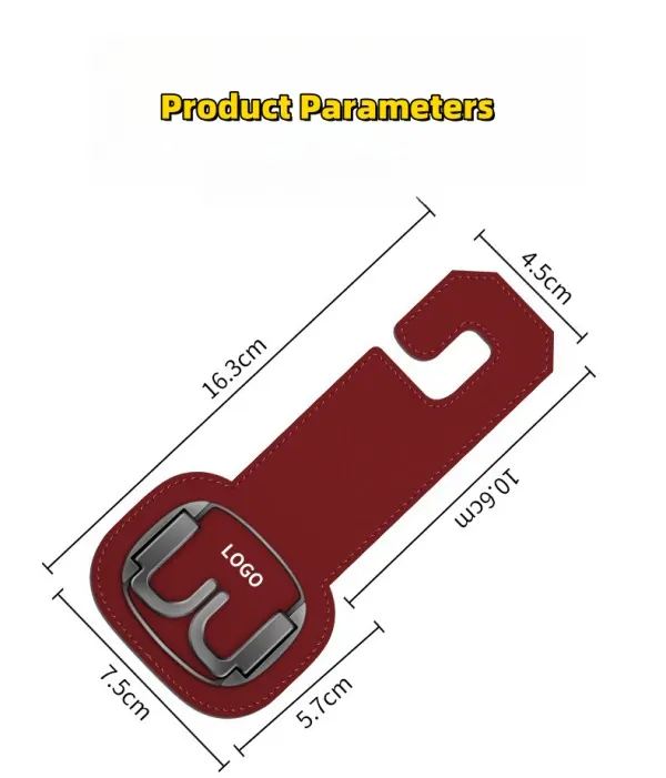 Car Seat Back Hidden Suede Hook