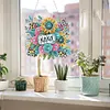 (US Local)Acrylic Special Shape Flowers 5D DIY Diamond Painting Dots Pendant for Window