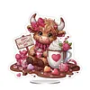 Valentines Day Yak Acrylic Special Shape Diamond Painting Desktop Decors