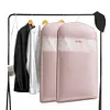[US Local Warehouse] Space Saving Hanging Garment Bag w/ Self Compression Zipper Storage Bag(Pink M)