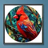 Cardinal Glass Painting-Paint by Numbers Acrylic Painting 40*40CM