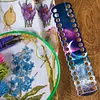 Acrylic Cross Stitch Row Line Board Cartoon Pattern Art Accessory (waves and moon)